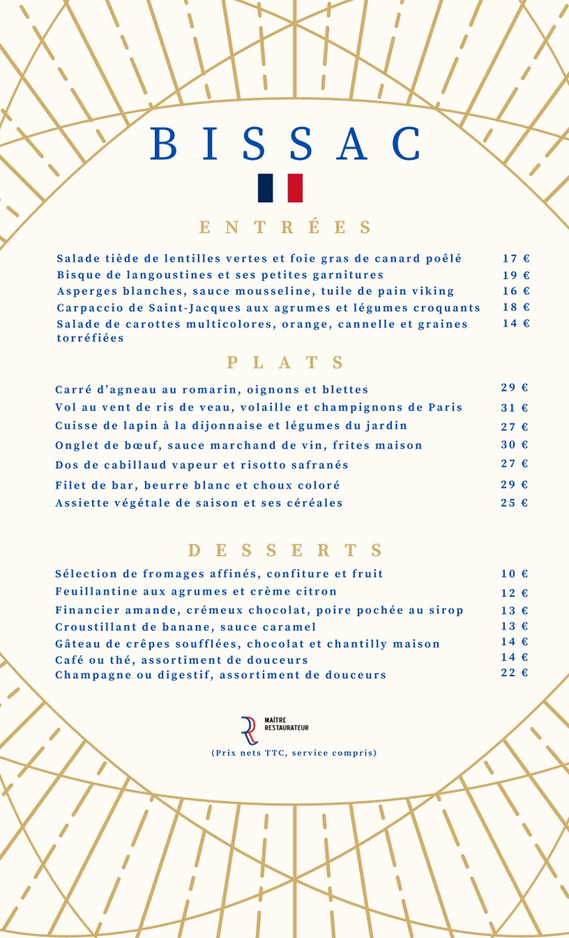 Bissac menu 1