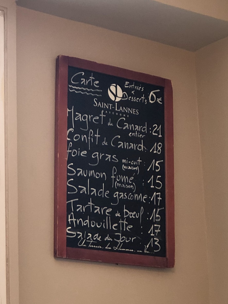 Le Cachiquet menu 1