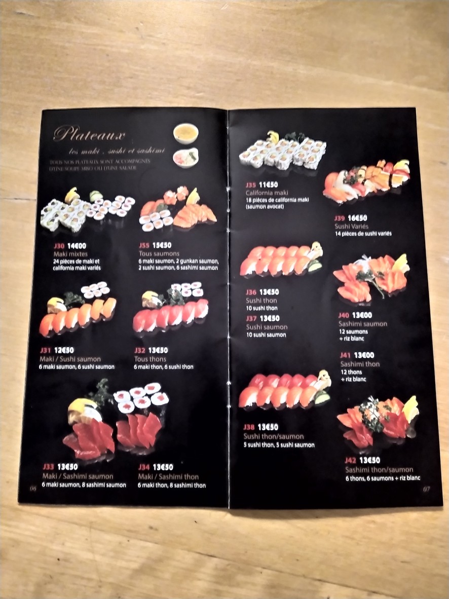 Lilas Exquis menu 2