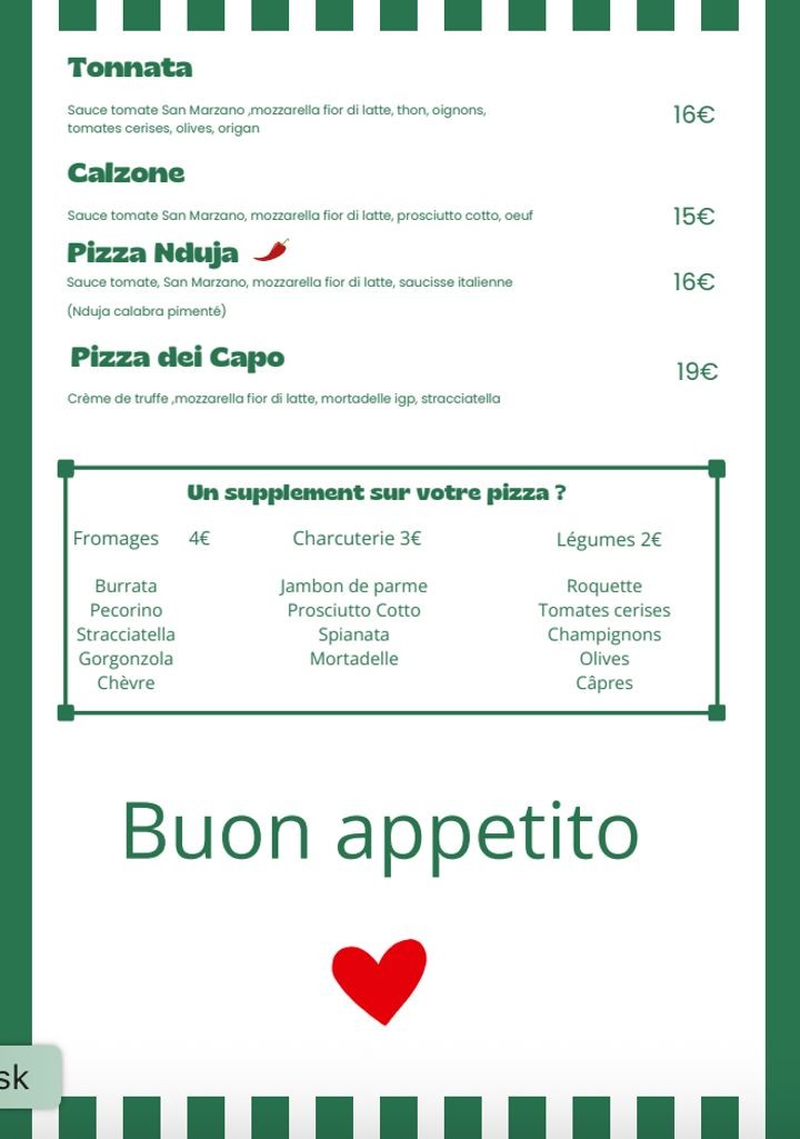 Bistrot XVIII - Bar Paris 18 menu 2