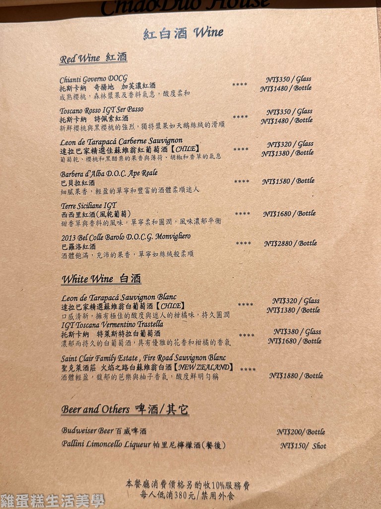 ChiaoDuo House巧哚洋房 menu 3