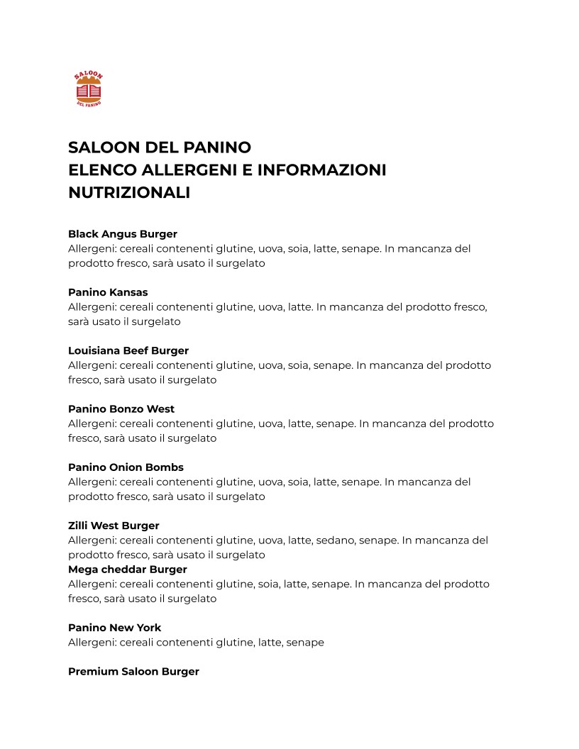 Saloon del Panino - Portuense menu 3
