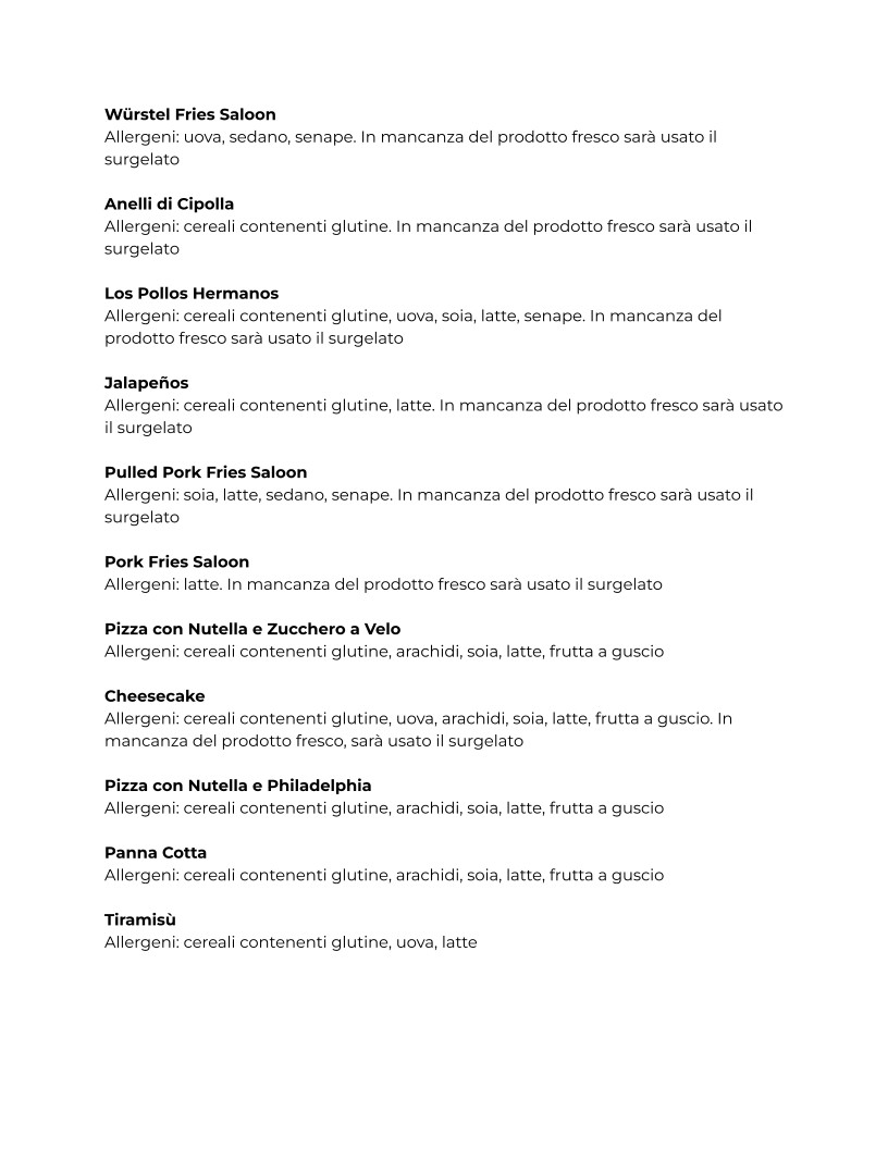 Saloon del Panino - Portuense menu 6