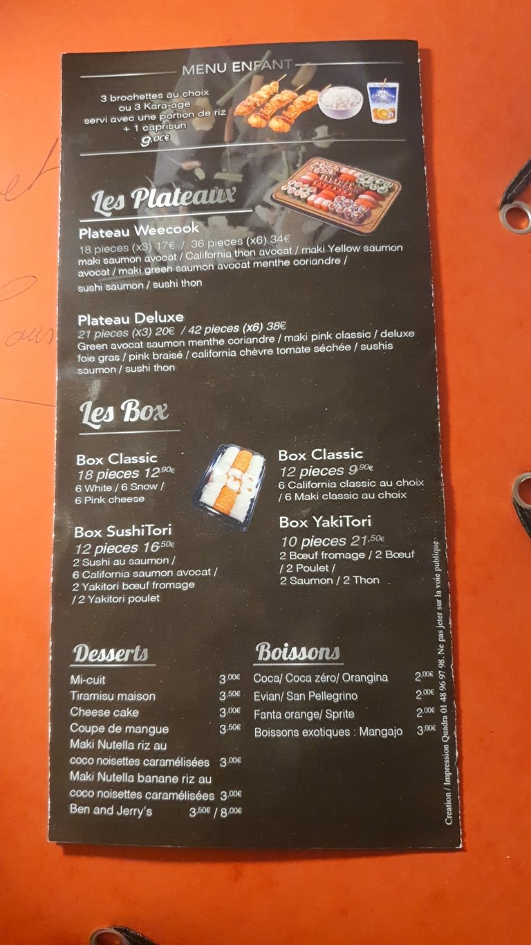 WeeCook menu 3
