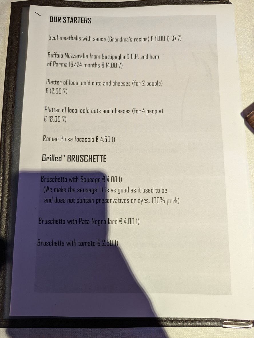 Ristorante Vaca Loca menu 1