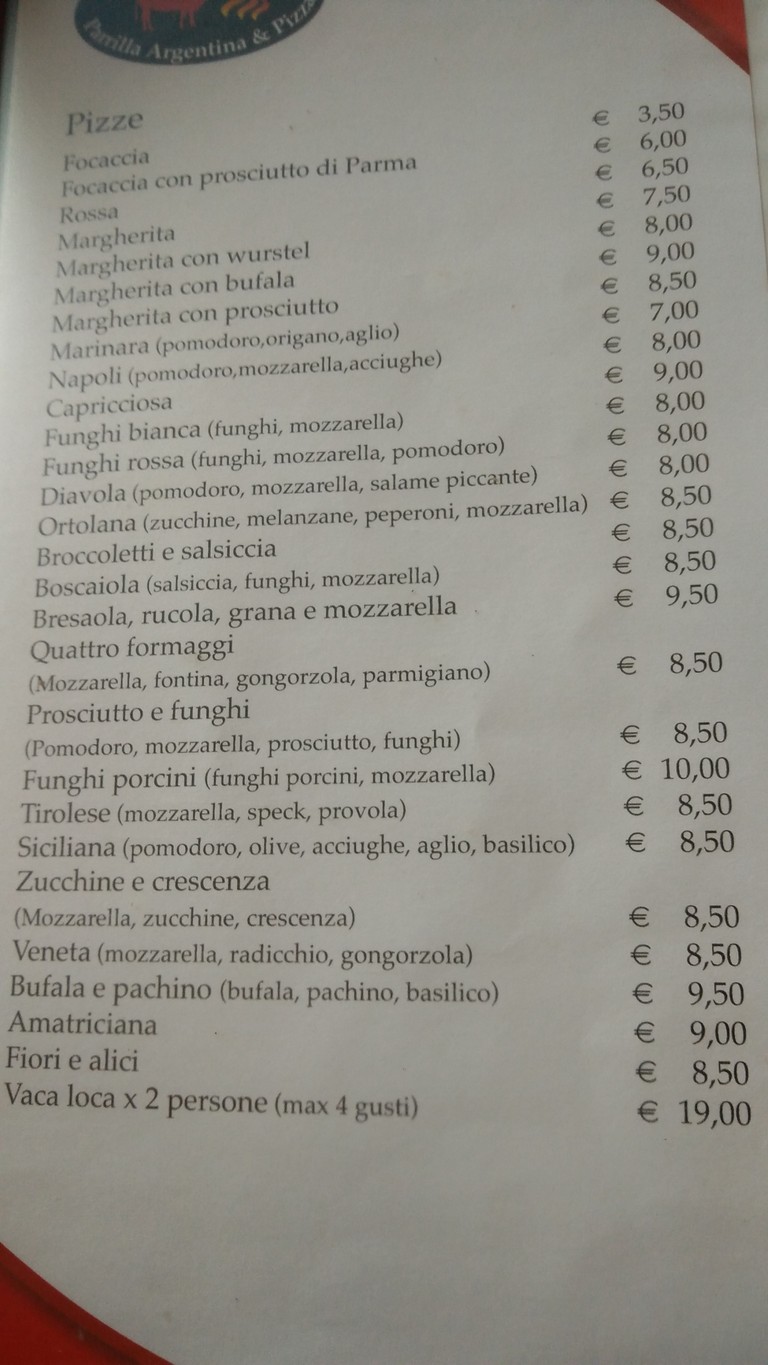 Ristorante Vaca Loca menu 4