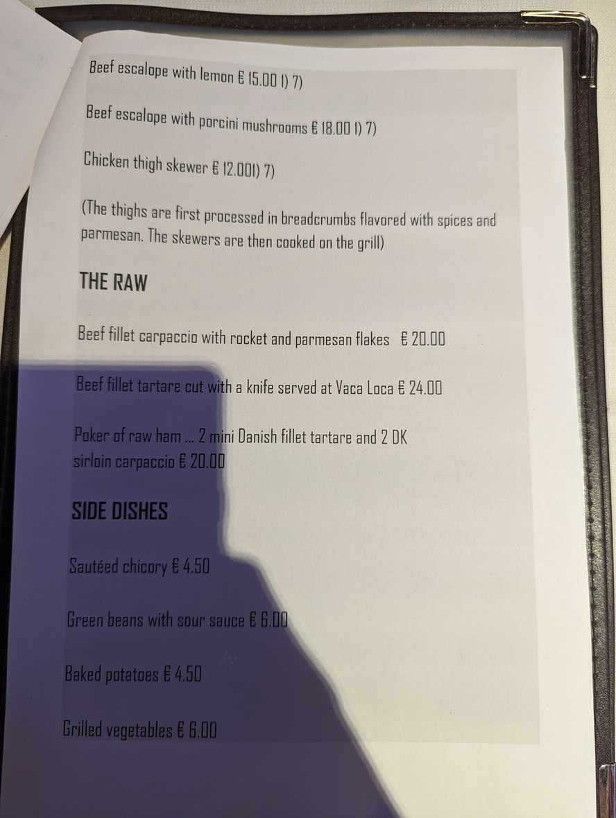 Ristorante Vaca Loca menu 7