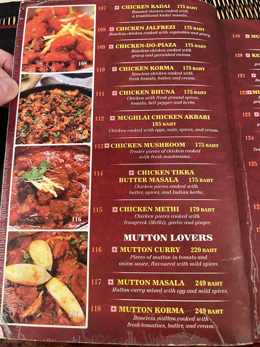 Test of India Restaurant menu 2