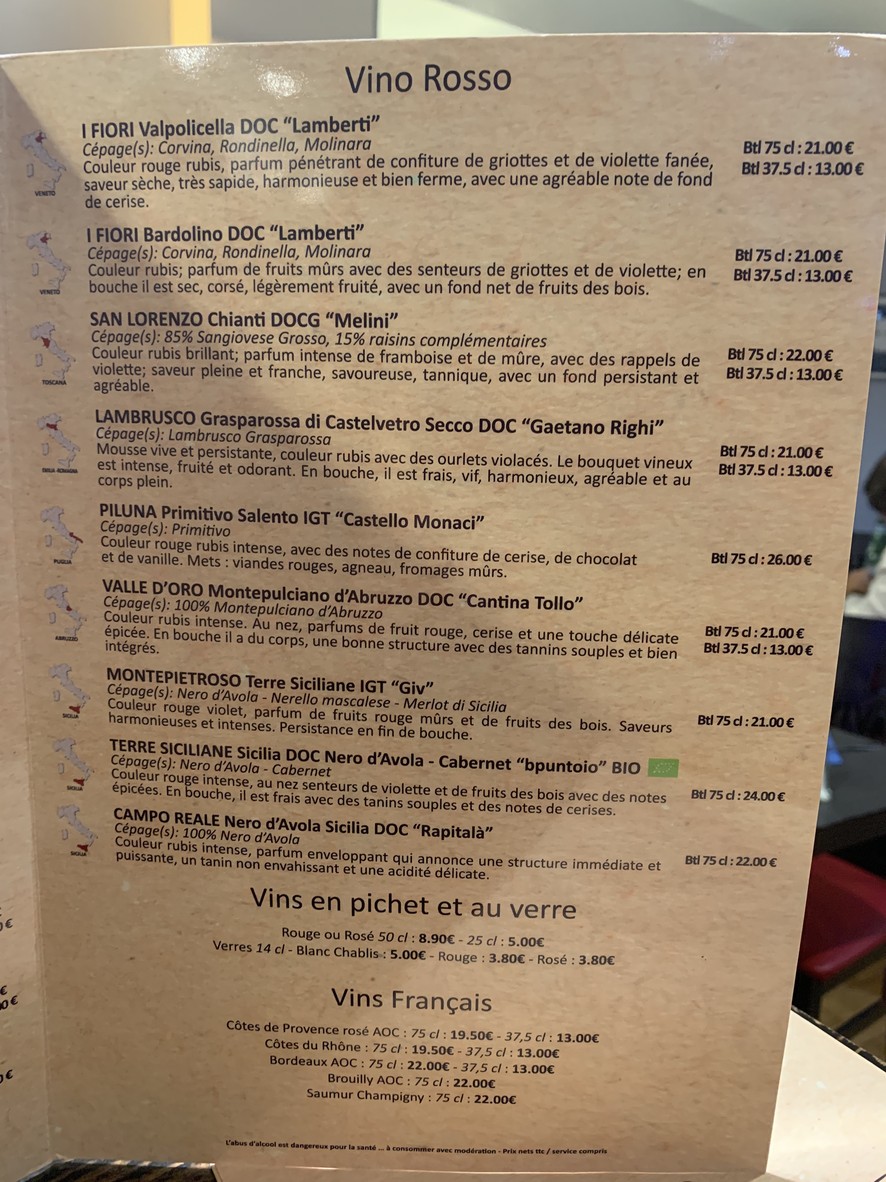 Le Vivaldi menu 3
