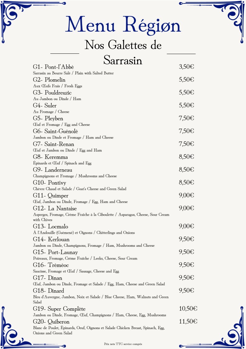 Regiøn (Restaurant, crêperie café & bubble Tea) menu 3
