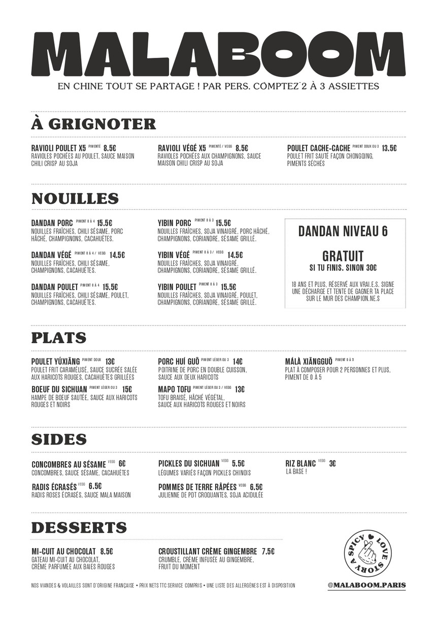 Mala Boom, Una Historia de Amor Picante menu 1