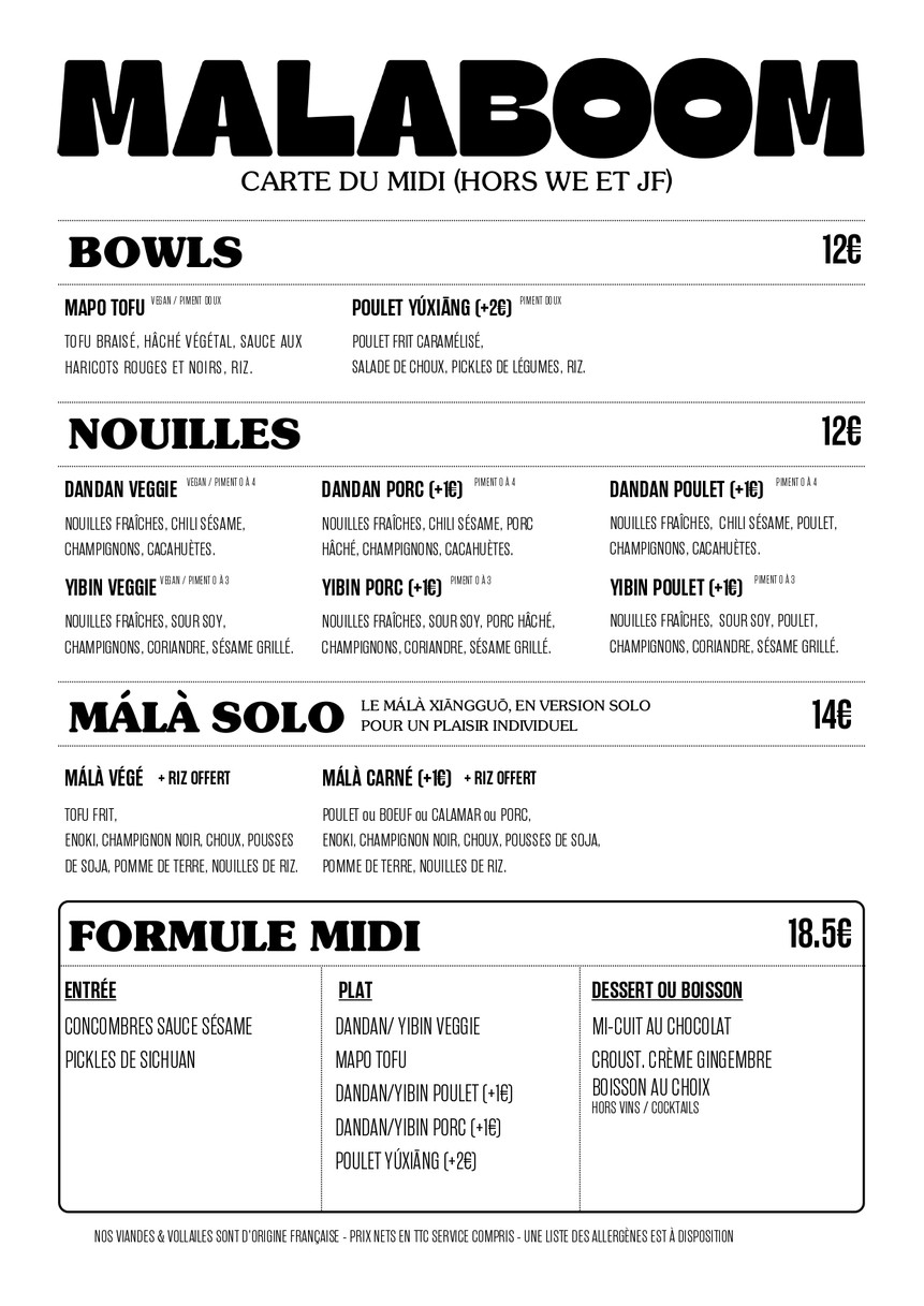 Mala Boom, Una Historia de Amor Picante menu 3
