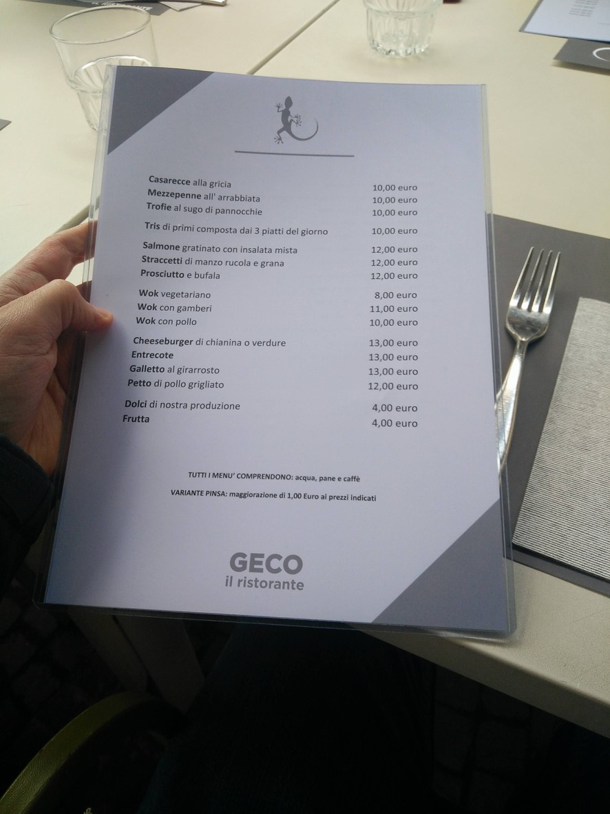 Geco Ristorante menu 1