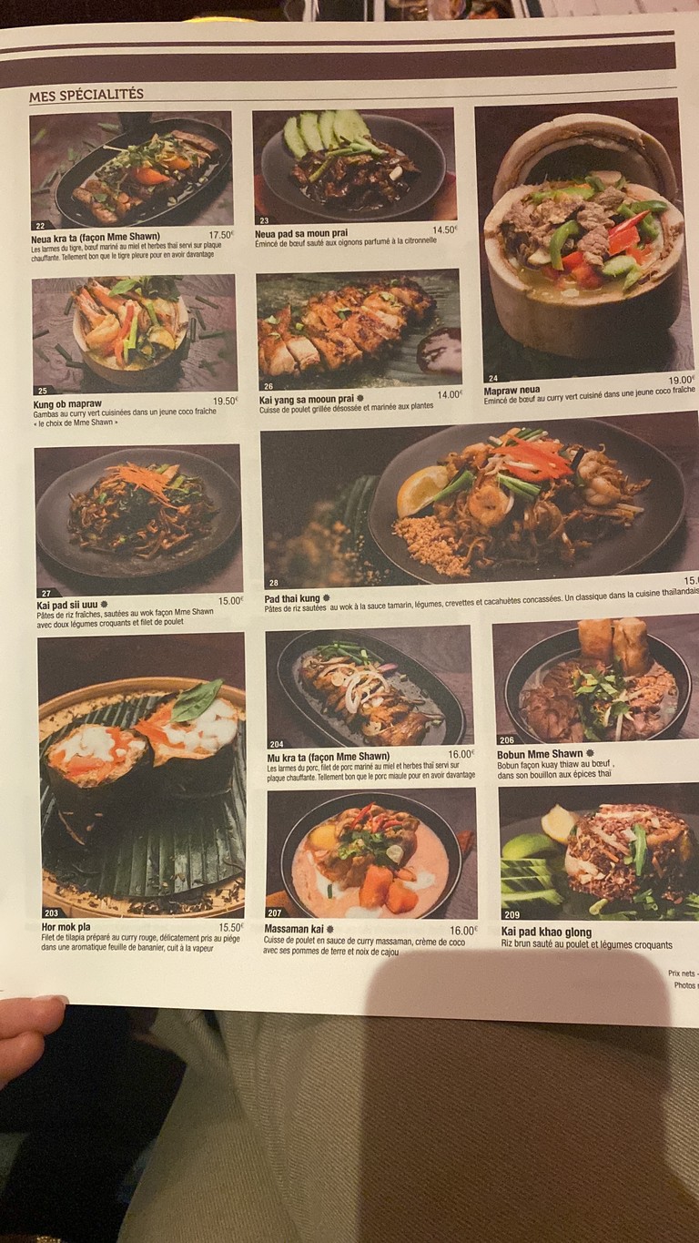 Mme Shawn menu 4