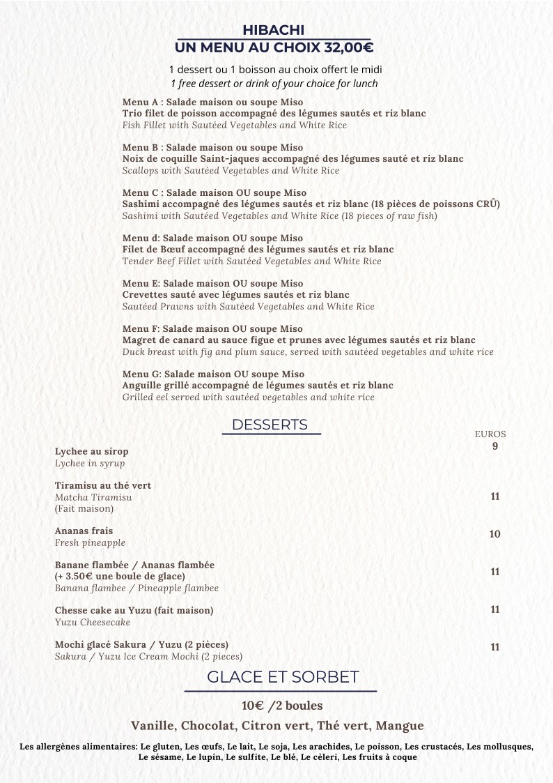 kokohana menu 3