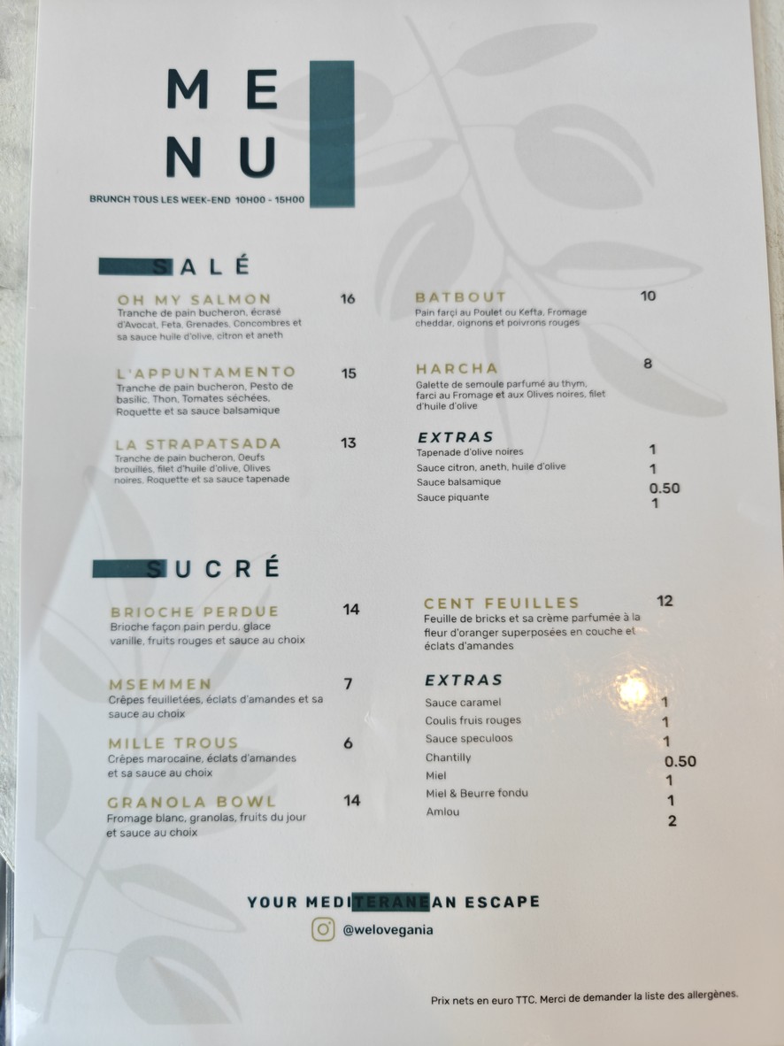Gania menu 1