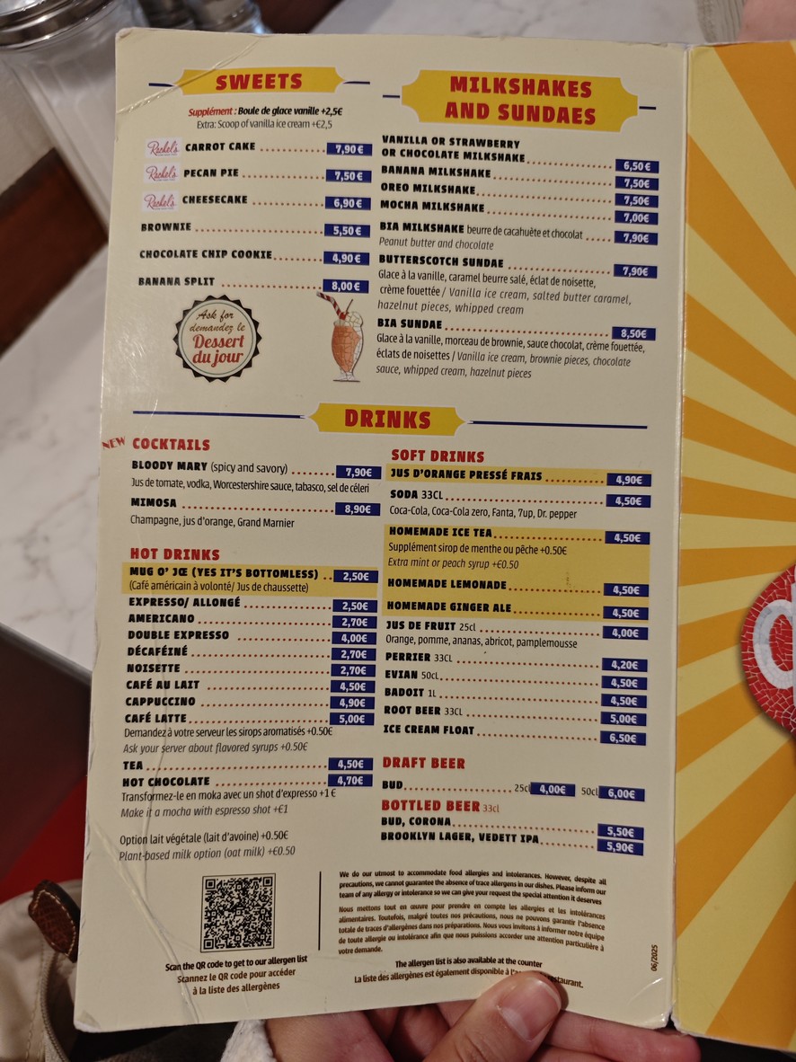 Breakfast in America menu 3