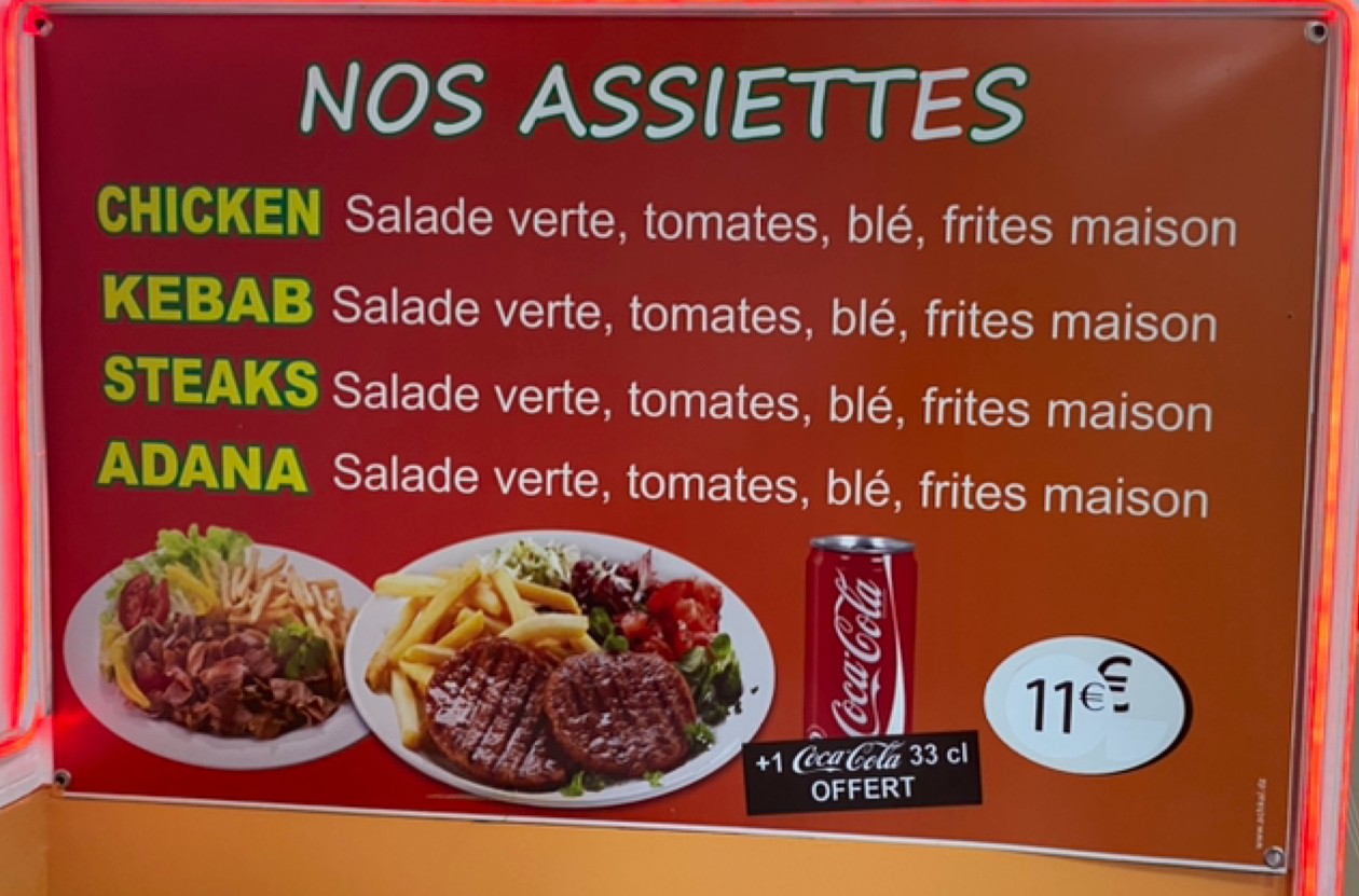 Les Orangeres menu 2