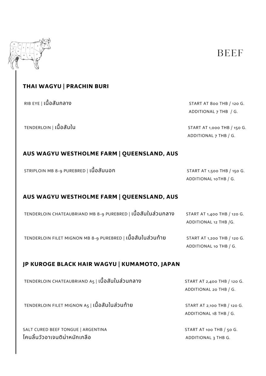 SEARS BANGKOK TEPPANYAKI menu 2
