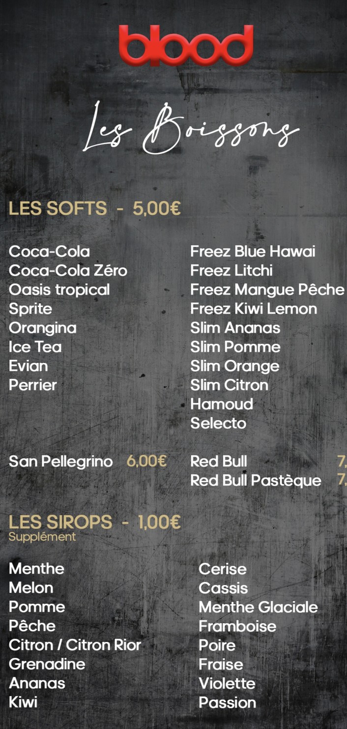 O'Blood menu 3