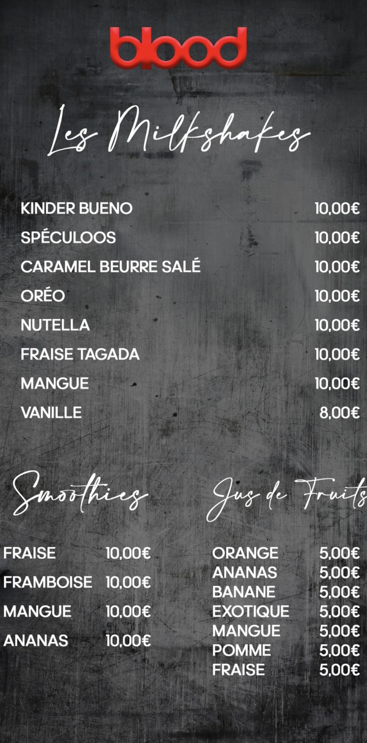 O'Blood menu 4