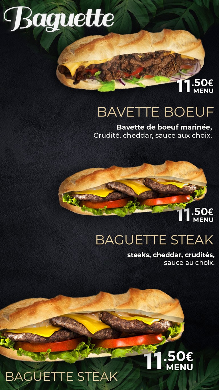 B WILD menu 3