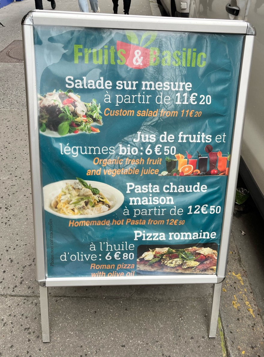 Bella foccacina menu 1