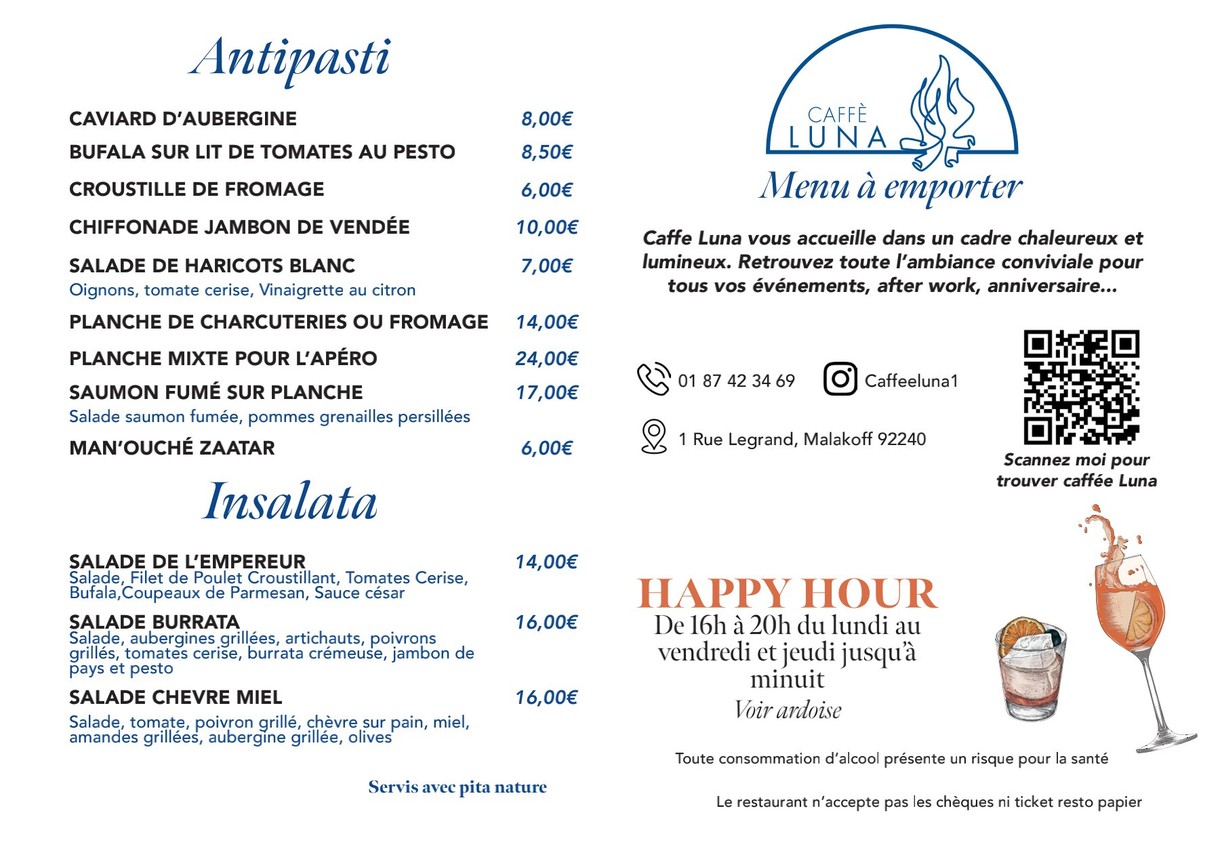 Caffè luna menu 1