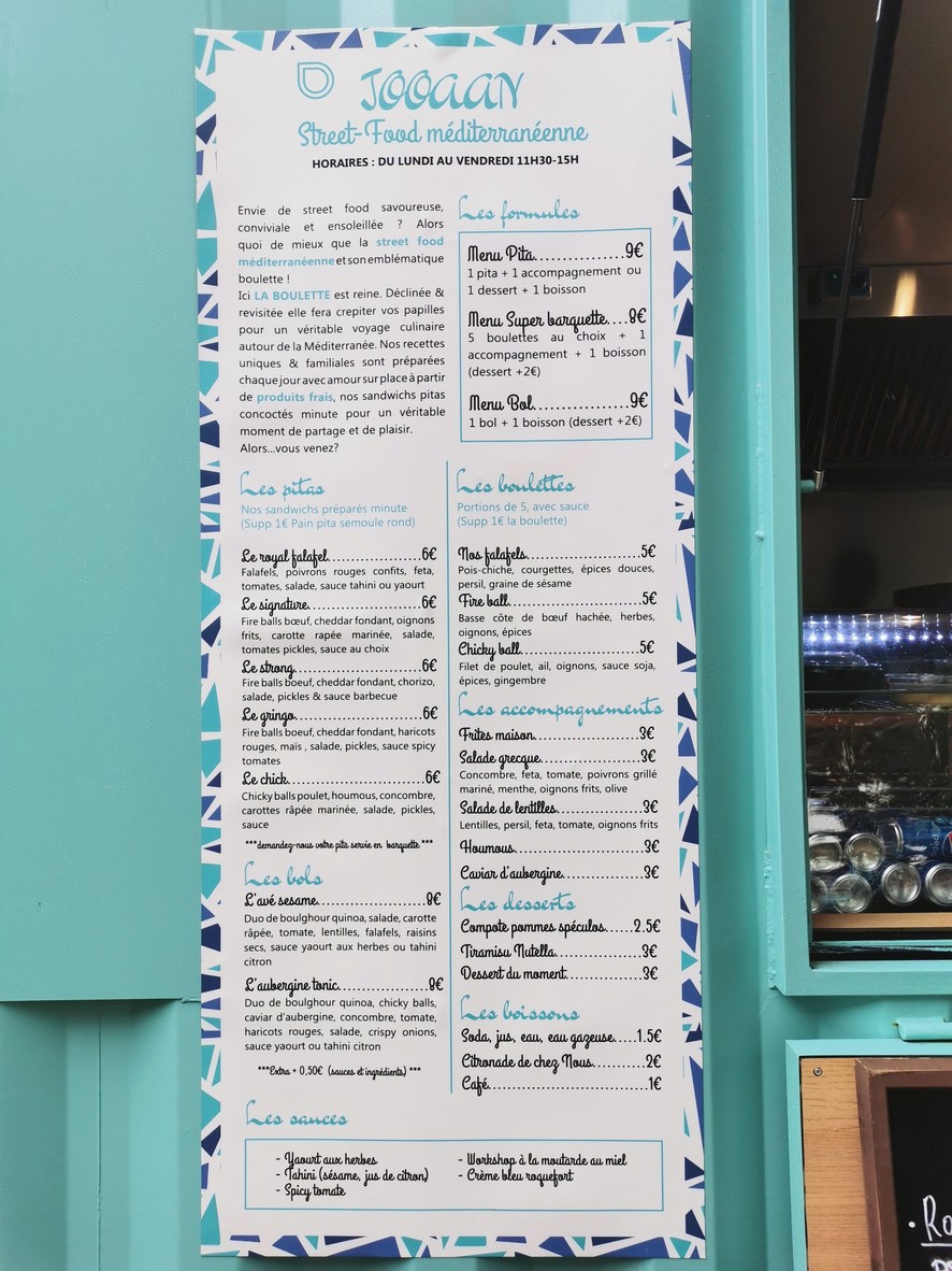 Workshop Falafel menu 1