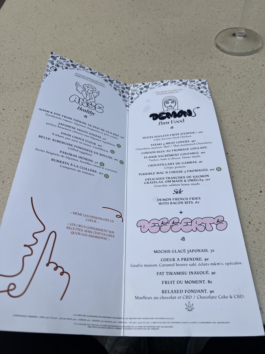 inavoué restaurant menu 1