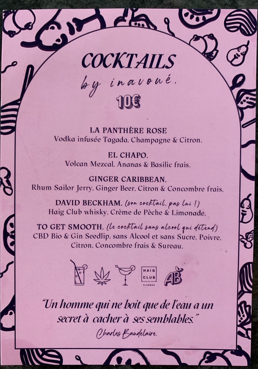 inavoué restaurant menu 2