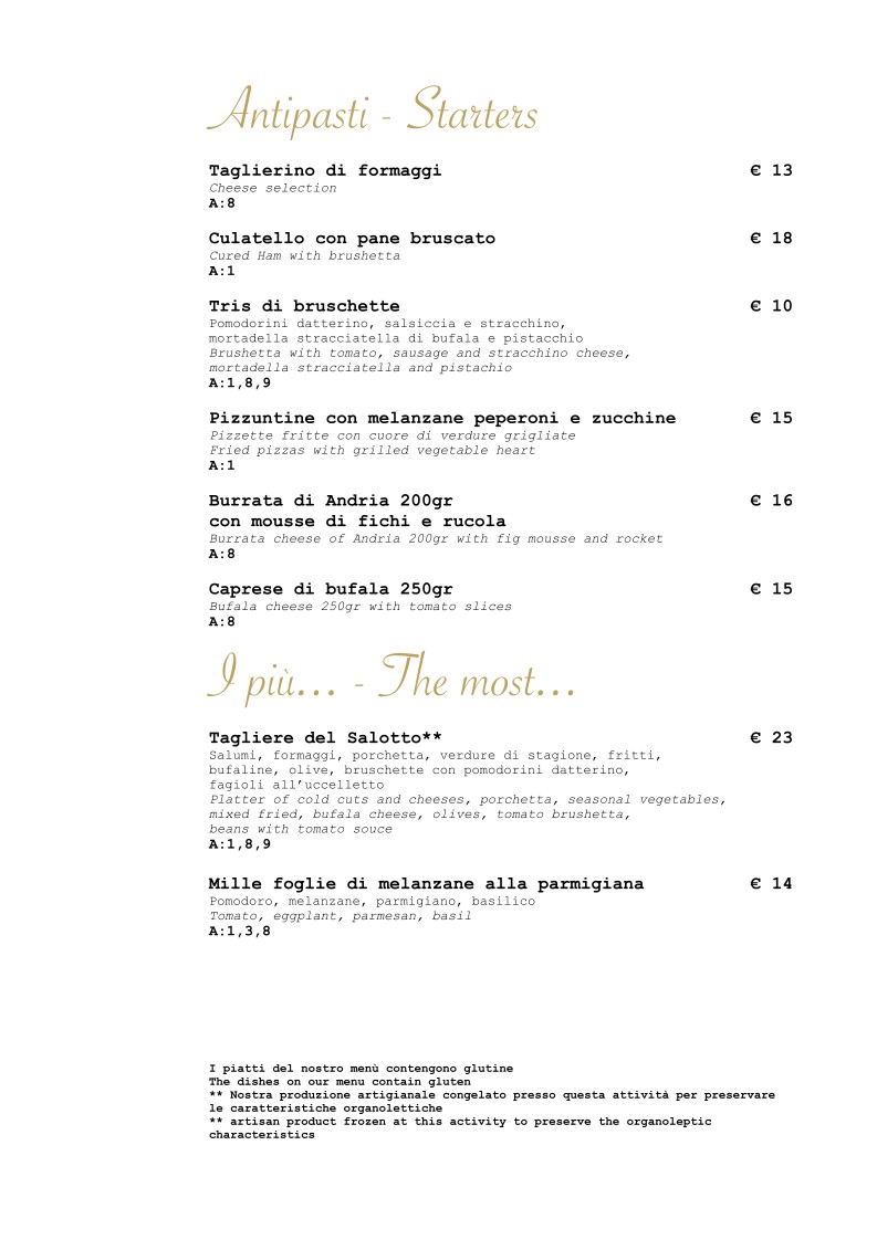 Il Salotto del Colosseo menu 2