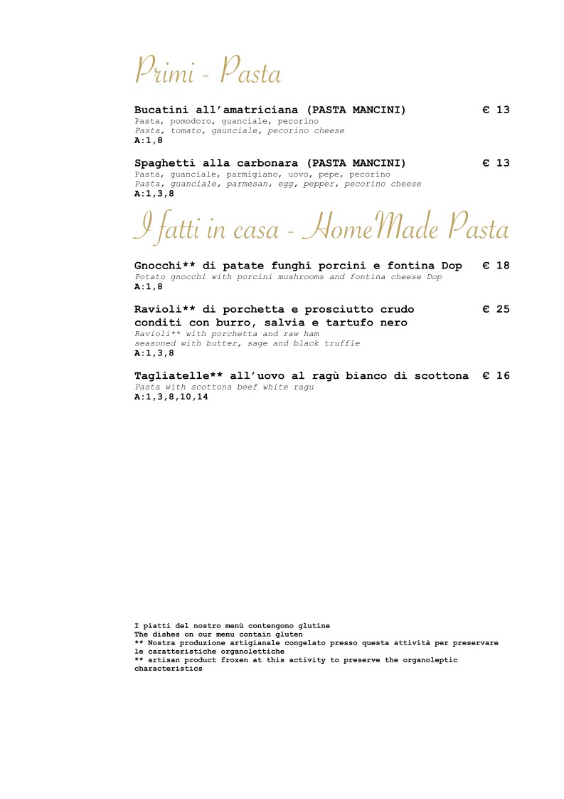 Il Salotto del Colosseo menu 3