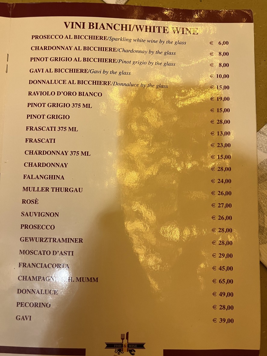 Raviolo d'Oro menu 6