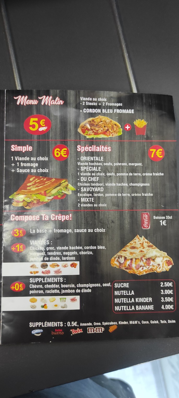 La crêpes menu 3