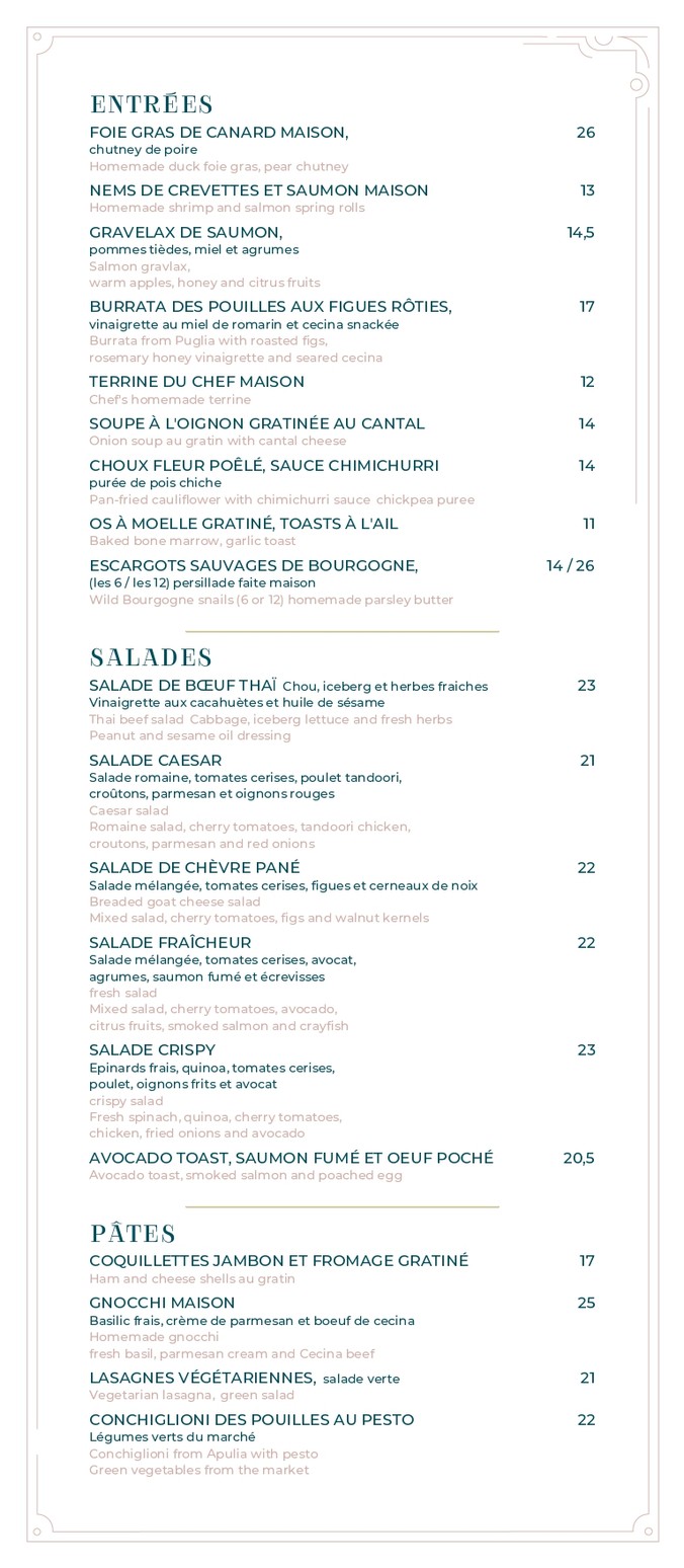 Cafe Louise menu 1