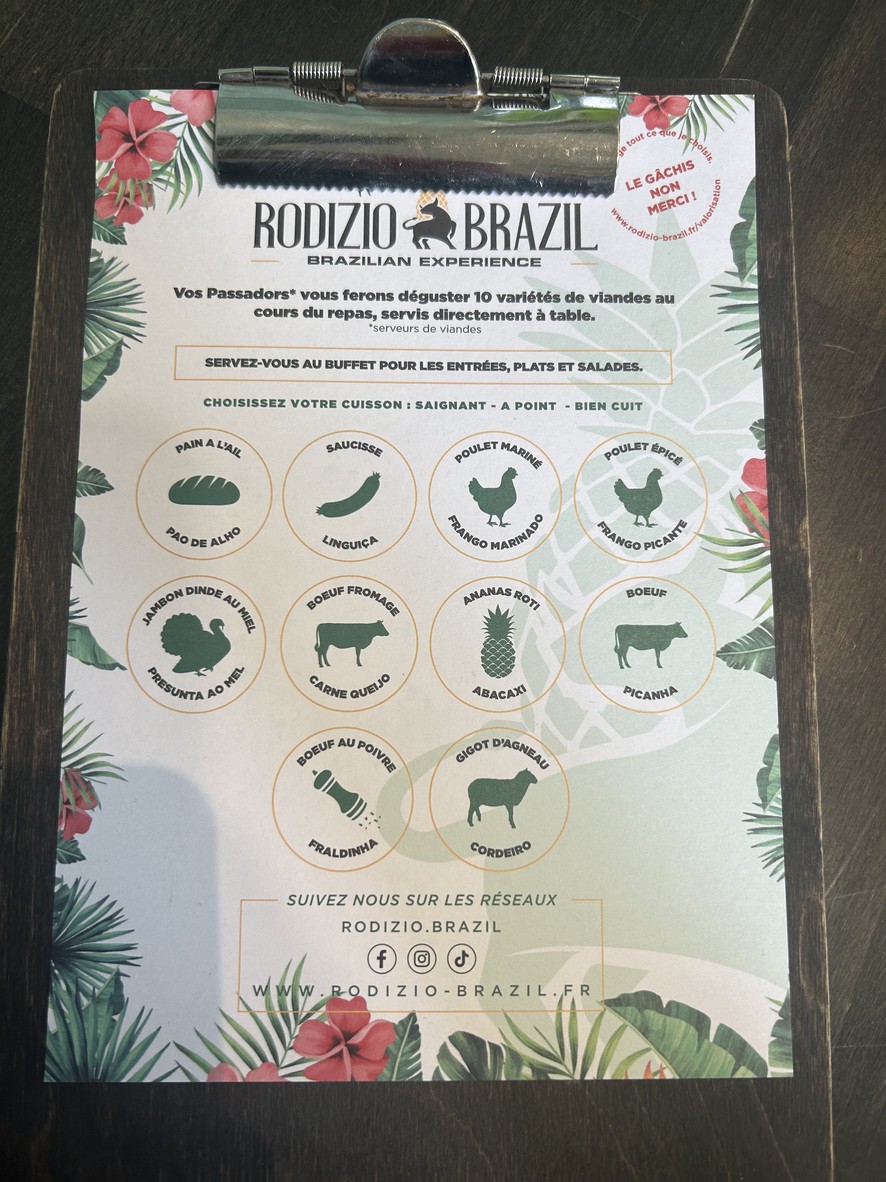 Rodizio Brazil - Noisy le sec menu 2