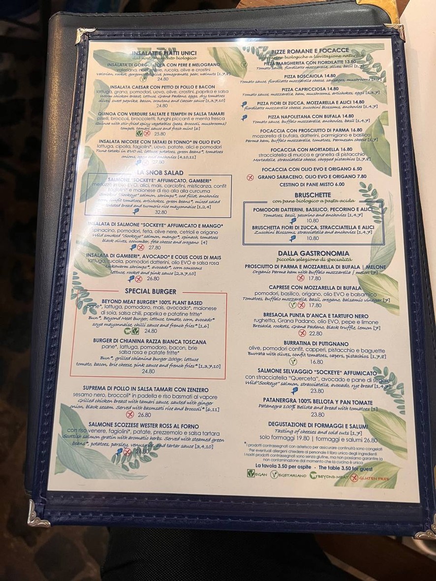 Hosteria del Mercato menu 1