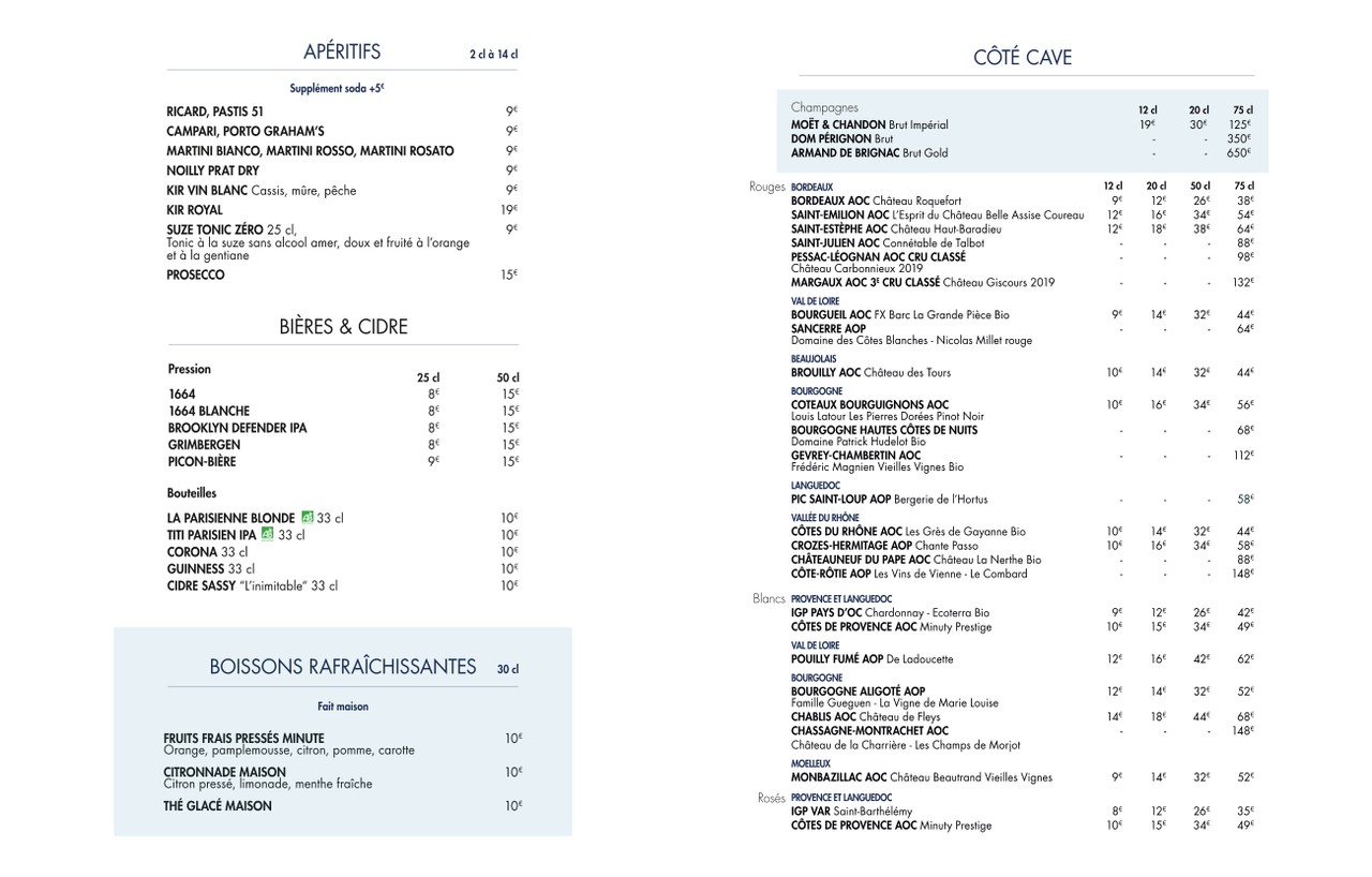 Le Grand Corona menu 2