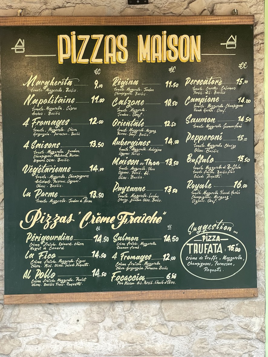 Les Comédiens menu 2