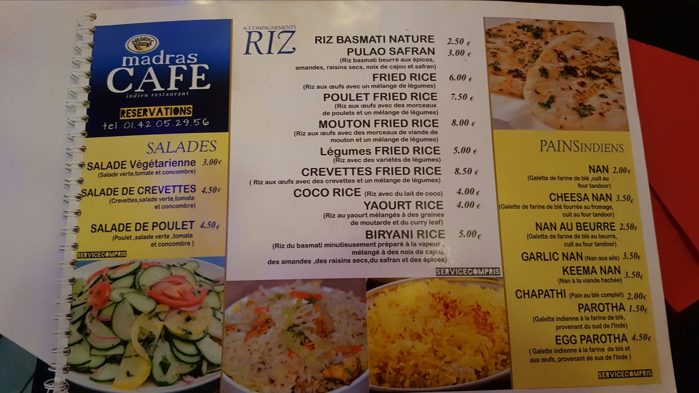 Madras café o'fish menu 4
