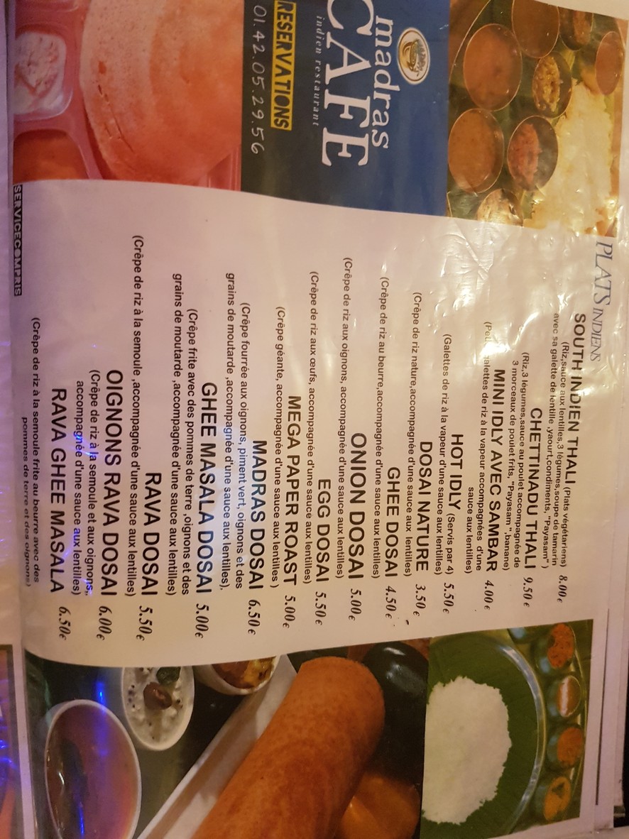 Madras café o'fish menu 5
