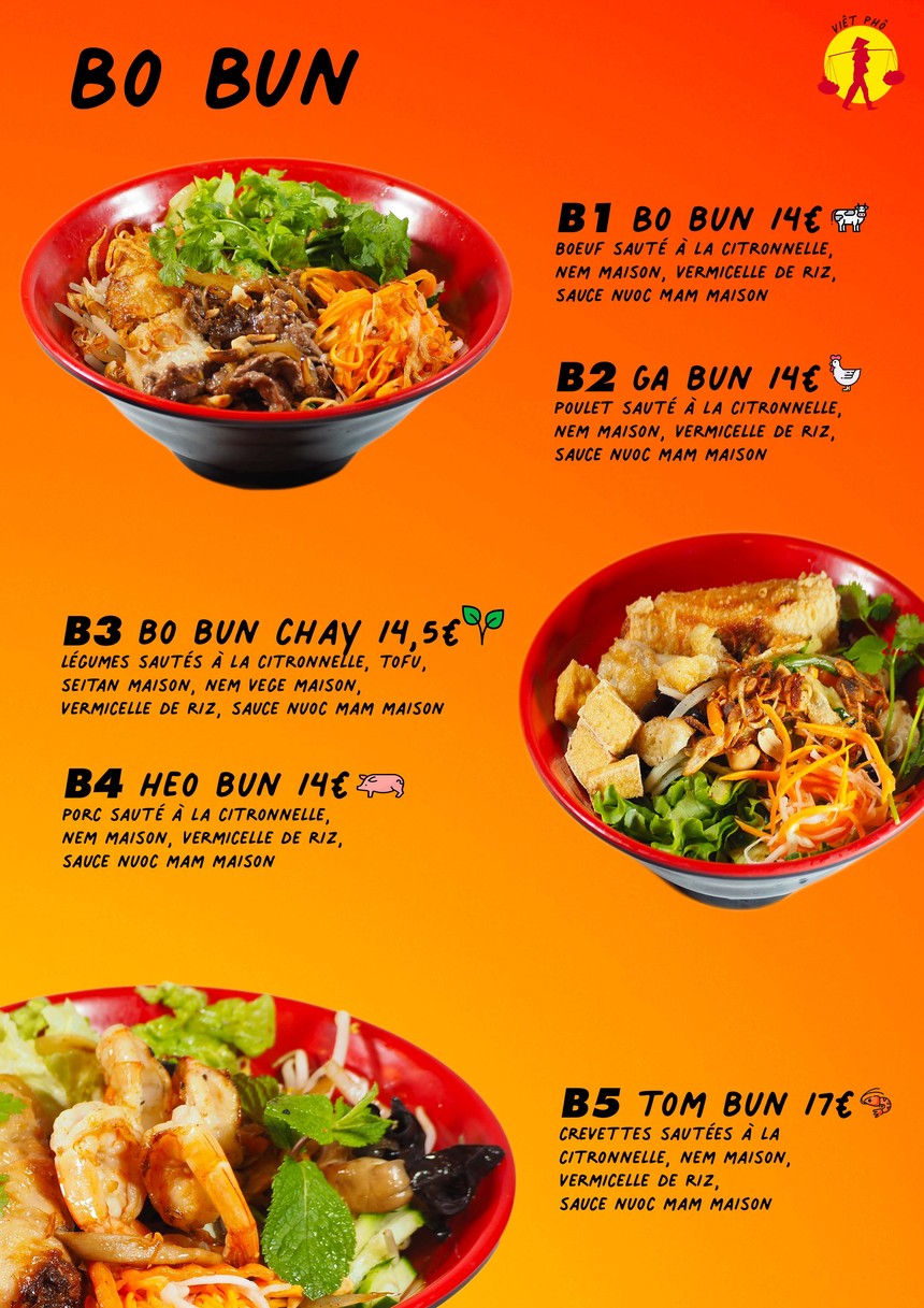 Viêt Phô menu 2