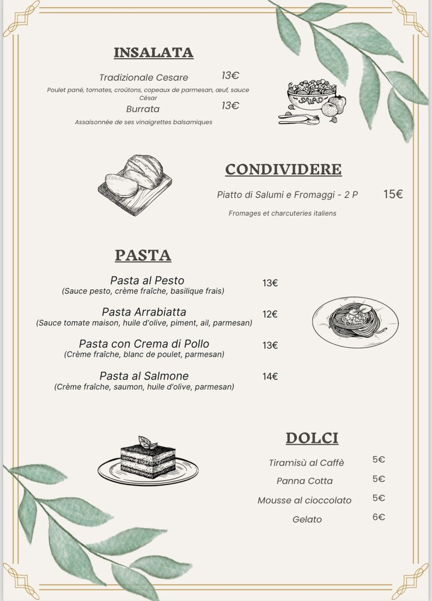 La Stella menu 2