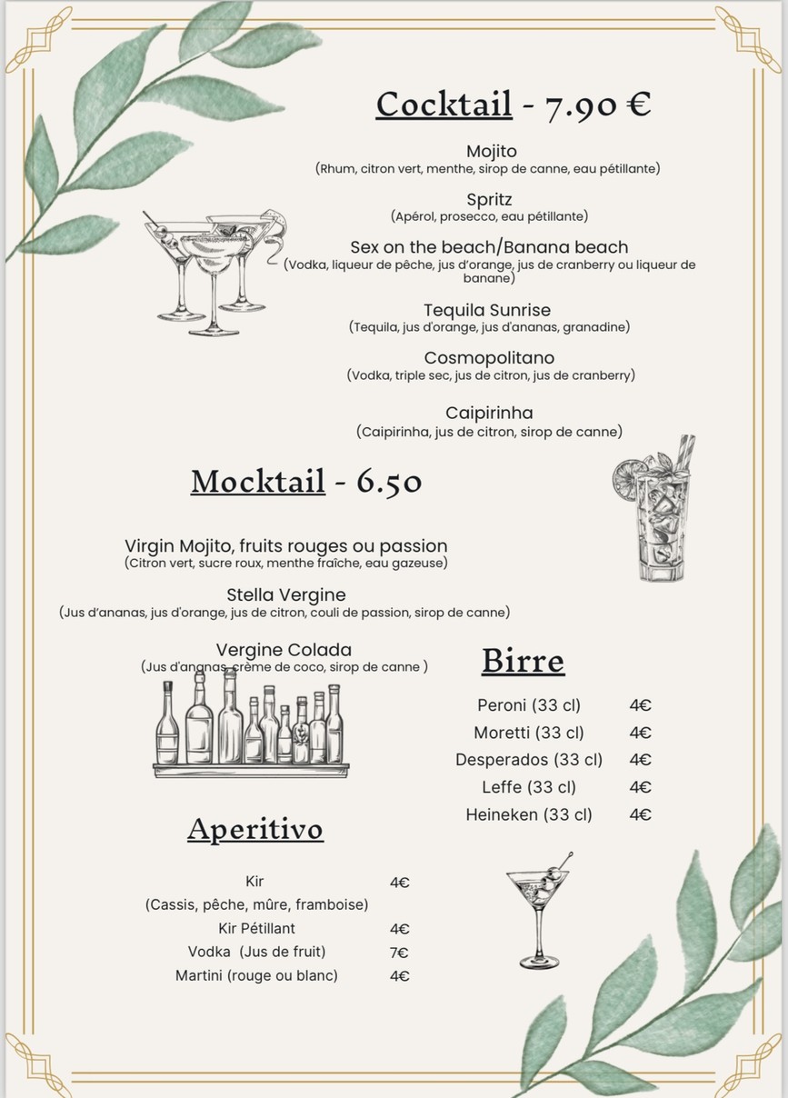 La Stella menu 3