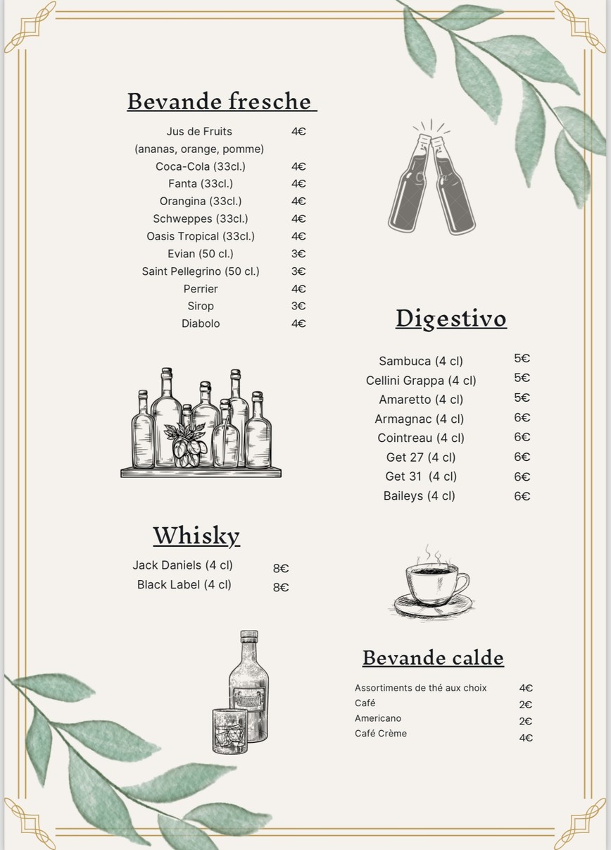 La Stella menu 4