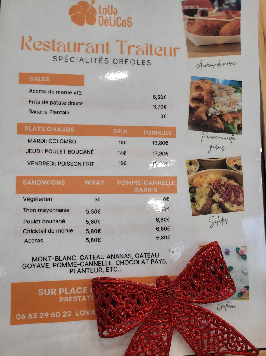 Lova Délices menu 1