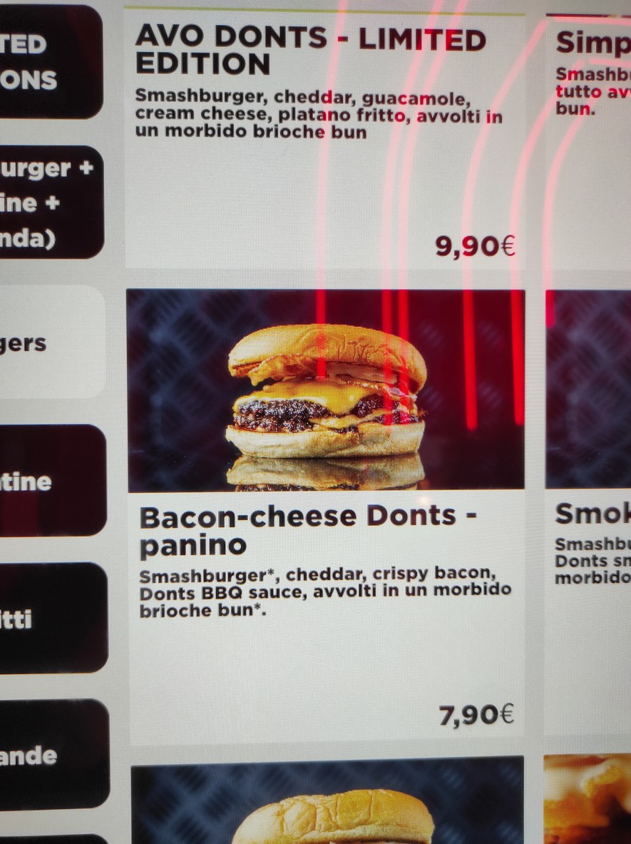 Donts - Trastevere menu 2