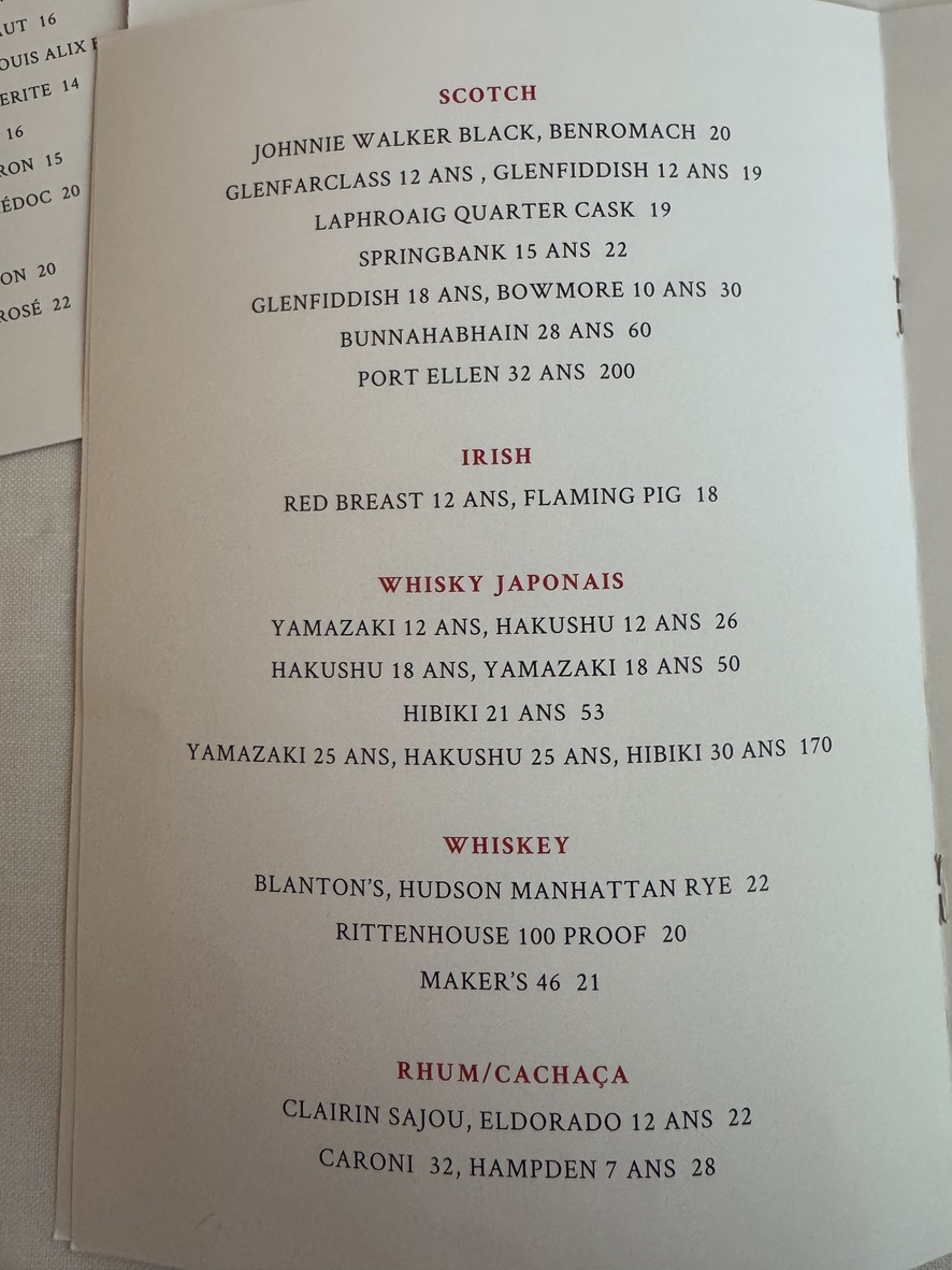 Club Marigny menu 7