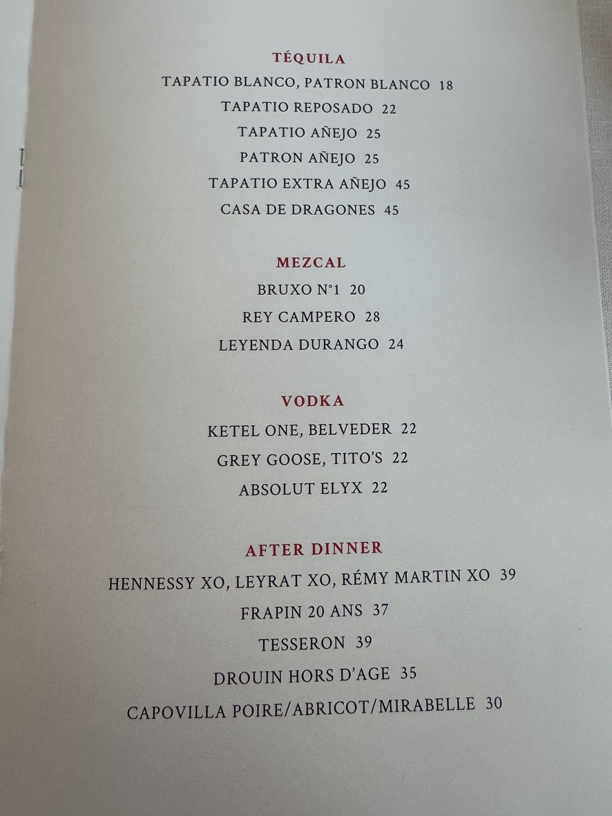 Club Marigny menu 8